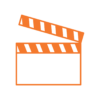 ícone claquete - cinema e audiovisual